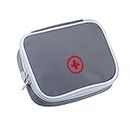 iMapo Portable Mini Travel Medicine Bag, Empty First Aid Kit, Small Medical organizer storage Pouch, Pill Drug Package Container for Outdoor Activities Sports Camping Hiking Emergency -Grey (Bag Only)