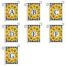 12x18 Inch Sunflower Letter Banner Monogram Garden Flag Initial Floral Banner
