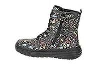 Geox J PHAOLAE Girl Ankle Boot, Black/Multicolor, 36 EU