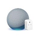 Amazon Echo (4th Gen, Blue) bundle with Amazon Smart Plug