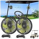 10L0L Golf Cart Fan Portable Fans USB Powered for EZGO Club Car Yamaha, 3 Speeds Strong Airflow Mini Fan 360°Rotation, Quiet Personal Cooling Fan for Outdoor Travel Camping