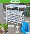 Hydroponic Grow Kit 108 Plant Sites 3 Layers 12 PVC Pipes Growing System