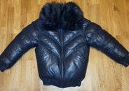 Premium Quality Triple Fat Leather V Bomber Jacket Double Goose Worn Once Perfec
