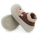 Non-Slip Baby Toddler Sock Shoes, Ultra-Lightweight Cotton Baby First Walking Shoes Slipper Shoes with Soft Rubber Sole Unisex Non-Skid Indoor Outdoor Floor Slipper Kid Girls Boys Socks Boots