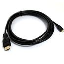 3 Metre Black Micro HDMI to HDMI Cable Suitable for Computers and Tablets