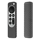RAYA Protective Silicone Case Compatible with Apple TV 4k 2nd & 3rd Gen Remote Shock Proof Anti-Slip Washable (Black)