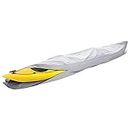 i COVER 10ft Kayak Cover- Water Proof Heavy Duty Kayak/Canoe Cover Fits Kayak or Canoe up to 10ft Long and Beam Width up to 27in, Grey K7303A