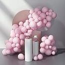 Flyloons Pink Pastel Balloons Pack of 50 for birthday decoration items also suitable Baby Shower, Anniversary, Wedding, Celebration, Party