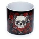 Generisch Skull Roses Skull Gothic Ceramic Plant Pot Flower Pot Decoration Large