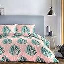 Fusion Duvet Cover and Two Pillow Cases, 52% Polyester / 48% Cotton, Green, King