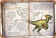 Yzixulet ARK: Survival Evolved - Raptor Poster Vintage Retro Metal Sign 8x12 Inch Man Cave Home Wall Decor