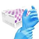 Unigloves Unitrile GS0054 Examination - Multipurpose, Powder Free and Latex Free Disposable Gloves, Box of 100 Gloves, Blue, Large