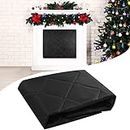 Magnetic Fireplace Blanket, Fireplace Blocker Blanket Stops Overnight Heat Loss Indoor Fireplace Covers Fireplace Draft Stopper Chimney Insulation Draft Stopper with Magnet and Hook-And-Loop Fasteners