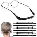 6PCS Adjustable Glasses Strap, No Tail Anti Slip Elastic Eyeglass Straps, Sports Eyewear Sunglass Strap for Men Women Kids
