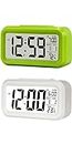 SHREE HANS CREATION Digital Alarm Clock with Automatic Sensor,Date and Temperature, Morning Walk Clocks, Large Digital LCD Display for Students Children Smart Backlight for Bedroom(Green& White)