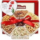Assorted Nuts - Gourmet Nuts Gift Basket - Valentines Day Gift Basket - 7 Sectional Platter With a Variety of Freshly Roasted Nuts - Beautifully Packaged Gift for Birthday, Sympathy, Valentines Nuts. (7 Sectional, Red Box)