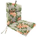 Tori Cedar Grey Floral Rectangular Outdoor Chair Cushion with Ties