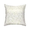 YZZXMY Throw Pillow Cover White Gold Dots（with Pillow Inserts） Decorative Cuddly Cushion Coversfor Sofa Bedroom Livingroom