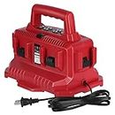 JYJZPB Six Port Charging Station Compatible for Milwaukee 18V Battery Suitable for Milwaukee M-18 Tools 6 Battery Pack Sequential Charging with LED Indicator Light