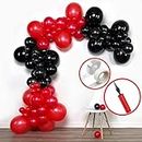 GRAND SHOP Red Black Balloons Arch Decoration Kit of 103 Pieces