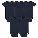 Gerber Baby 5-Pack Solid Onesies Bodysuits, Navy, 0-3 Months