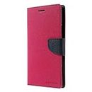 JUJEO Leather Cell Phone Case for Nokia Lumia 1520 - Non-Retail Packaging - Dark Blue/Rose