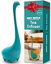 OTOTO Baby Nessie Loose Leaf Tea Infuser (Turquoise) - Dinosaur Tea Infuser Strainer with Steeping Spoon - Long Handle Neck, Cute Ball Body Lake Monster Silicone Tea Infuser for Loose Leaf Herbal Tea