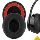 Geekria QuickFit Protein Leather Ear Pads for Solo2, Solo 2.0 Wired Headphones, Replacement Ear Cushion/Ear Cups/Ear Cover, Headset Earpads Repair Parts (Black)