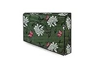 The Furnishing Tree Dustproof PVC LED TV Cover Suitable for All Models of 24 Inch TV Petals Pattern Green