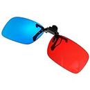 Artibetter Red Blue 3D Clip on Glasses for 3D TV Cinema Films DVD Viewing Home Movies (Without Glass Frame)
