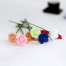 5Pcs 1:12 Scale Dollhouse Minature Rose Flowers Fairy Garden DIY Home Decor Gift