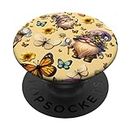 Yellow Spring Butterfly Accessories For Girls Purple Gnome PopSockets PopGrip Intercambiable