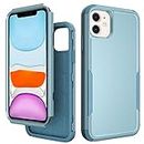 Pirum TPU+Plastic Drop Tested Case For Apple Iphone 11 3 Layer Heavy Duty Defender Bumper Hard Pc Tpe Shell Full Body Drop Protective Cover - Aqua
