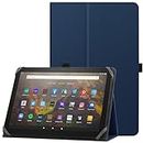HoYiXi Universal Case for 10-11 inch Tablet Fire Max 11 2023 Release with Stand Folio and Hand Strap Protective Cover for 10”-11” Samsung Lenovo TECLAST Android Tablet - Navy