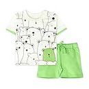 ARIEL Baby Boys & Baby girls Cotton Printed Round Neck Half Sleeve T-shirt & Short Trendy Summer Clothing Sets(AR-BHALFSS-912-Crowd-mouse_Multicolor_9 Months - 12 Months)