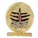 M Men Style Religious Lord Shiv Mahakal Gold and Black Metal for Car Accessories for Dash Board, Pooja & Gift,Items for Home & Office CarDash57G