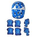 MYADDICTION 7 Pcs Kids Protective Gear Set Cycling Helmet Knee Elbow Wrist Pads blue Sporting Goods | Outdoor Sports | Skateboarding & Longboarding | Clothing, Shoes & Accessories | Protective Gear
