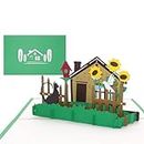 Pop-Up 3D Karte Haus & Garten z.B. als Grußkarte an die Nachbarn