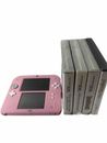 Nintendo 2DS Pink/White **Good Cond.** with TomoDachi Life pre-loaded + 4 Games