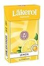 Lakerol sugar free mint gummy pastilles|Oral throat soothing mouth freshener| Swedish fruity soft lozenges | No artificial flavour & colour|100% Veg| Lemon-27g*6