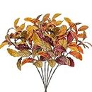 6 pcs Artificial Magnolia Leaves, Fake Magnolia Leaf Branches for Autumn Decorations, Faux Magnolia Bundles with Long Stems for Thanksgiving, Festival, Wedding, Maple Leaves Home Decor, DIY, Party