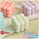 Cute 3D Bubble Cube Candle Soy Wax Aromatherapy Scented Candle Living Room Decor