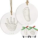 Baby Hand and Footprint Kit - Personalized Baby Foot Printing Kit for Newborn - Baby Footprint Kit for Toddlers - Baby Keepsake Handprint Kit - Baby Handprint Ornament Kit (Glaze Finish)