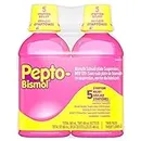 Pepto Bismol Liquid, Upset Stomach Relief, Diarrhea Relief, Heartburn, Nausea, Indigestion, Upset Stomach, Original Flavor, Pack of 2, 480mL each
