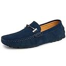 Go Tour New Mens Casual Loafers Moccasins Slip On Driving Shoes Blue 11/46