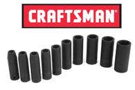 New Craftsman 1/2 Inch Drive Impact Deep Socket 6pt Metric MM Inch SAE Pick Size