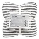 Breteil 2 Set of Luxury Towels Set of Soft and Absorbent Towels for Bath Towel 100% Coral Fleece for Bath, Hands, face, Gym and spa (Grey)