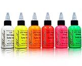 Bloodline Ink Professional Blacklight UV 6 Color Set - 1/2 oz (15 ml) - Highlight Series. Made in The U.S.A. Six Bright Fluorescent Inks for Your Vibrant Ideas