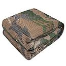 GRVCN Camo Burlap Cradle Mesh Fabric - 75D Camouflage Netting Cover for Hunting Ground Blinds, Camping Military Tree Stands