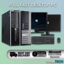 FULL Fast Cheap Desktop Computer PC Bundle DELL/HP +Windows 10 +WiFi +Monitor
